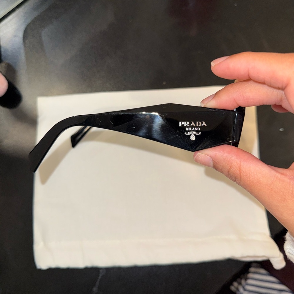 Prada Black Rectangular Sunglasses - image 4